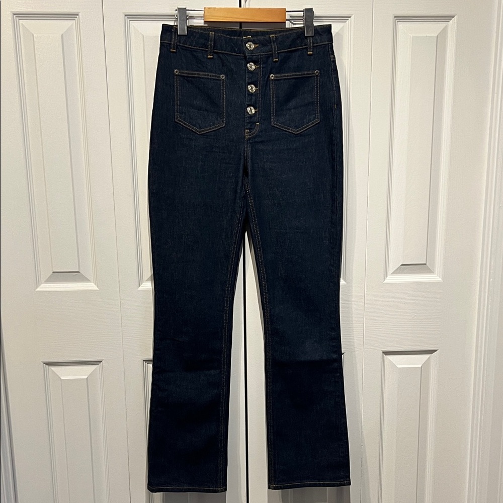 Maje Dark Wash High Rise Boot Cut‎ Jeans Size EU 38 US M( see measurements)